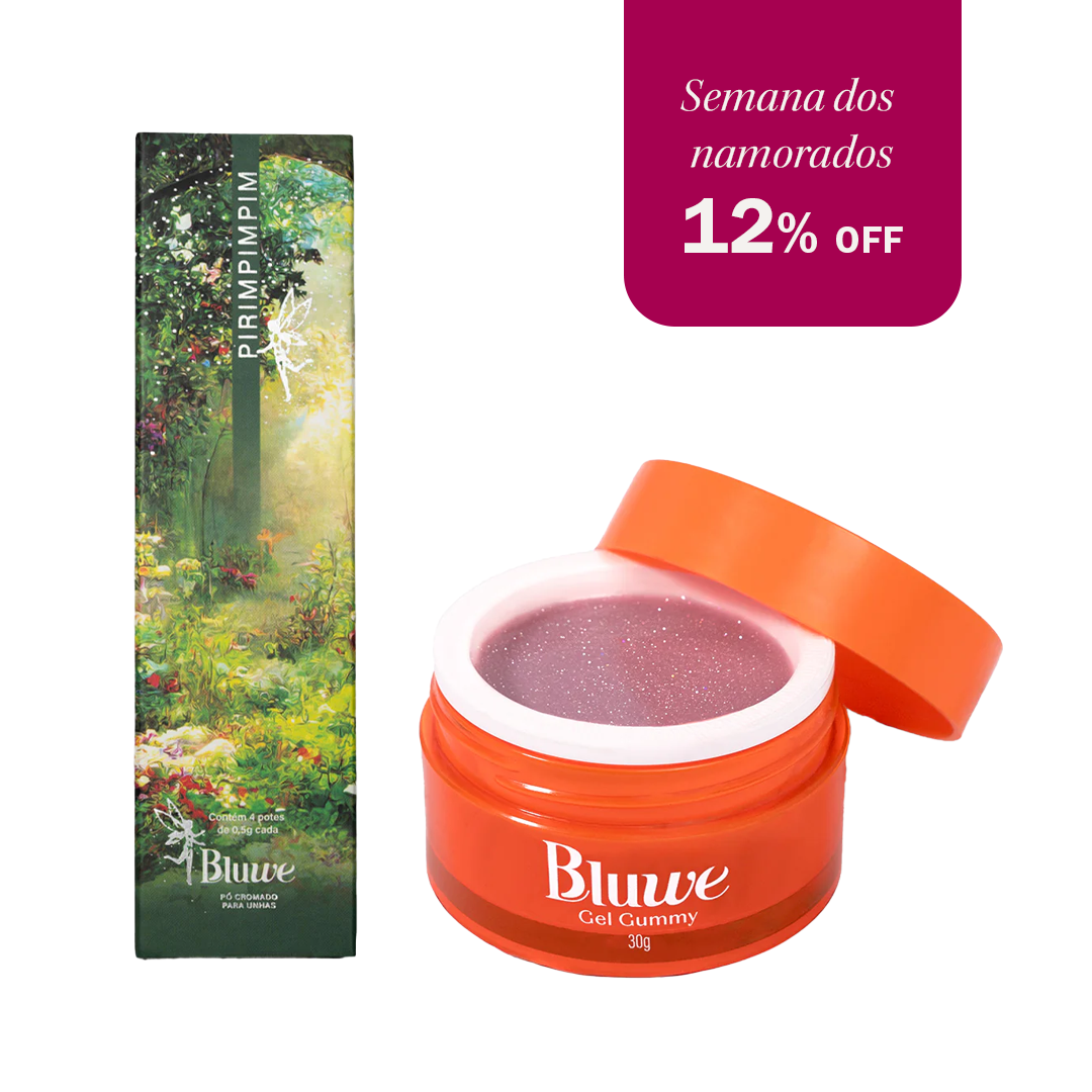 Gummy Pink Flash + Kit Glitter Coleção Pó de Pirimpimpim